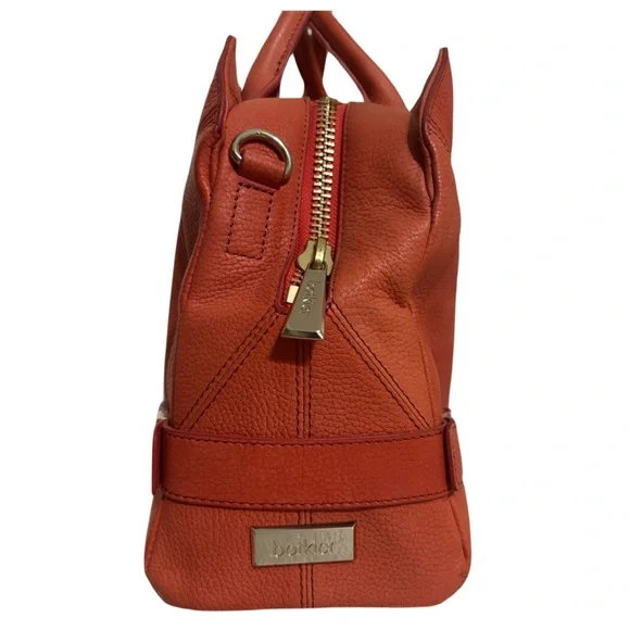 Botkier Red Leather Satchel with Structured Design - Picture 3 of 3